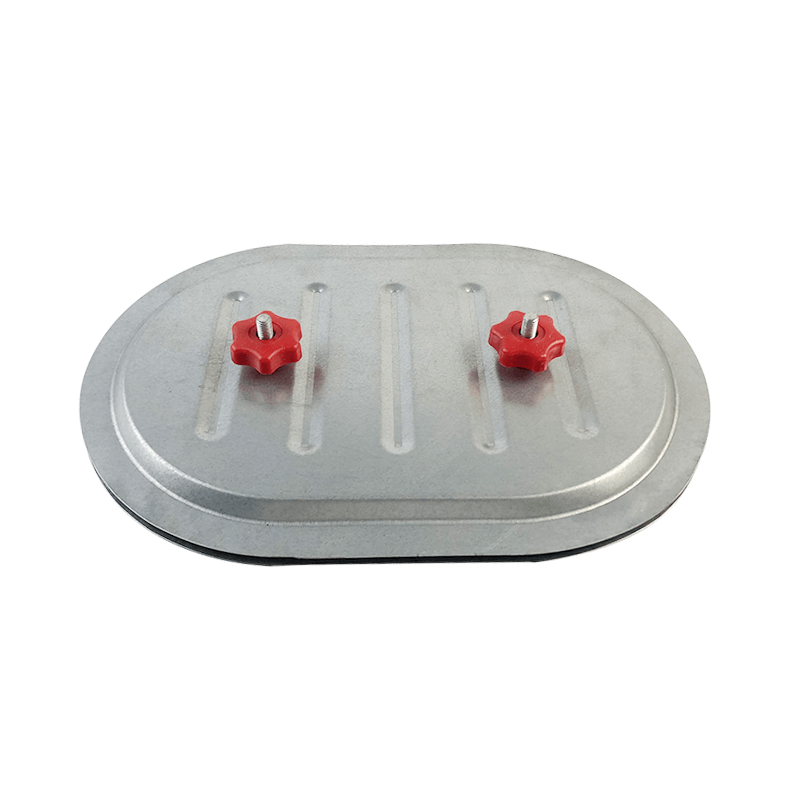 SS-CA-Luftkanal-Zugangstür aus verzinktem Stahl, oval